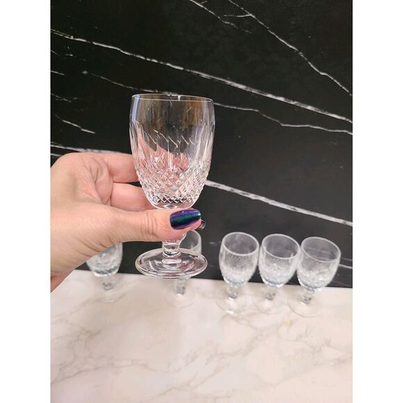 Waterford Crystal COLLEEN Short Stem Sherry Glasses 4¼" | Set of (6) EUC - Picture 8 of 9